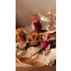Image 5 : Glass Fish 10 W, 6 T, Brown Vase 8 T, Capodimonte Roses, Pine Cone Lights and More!