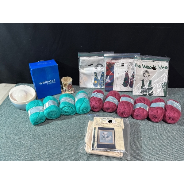 Acrylic & Mohair Blend Yarn & Vest Sewing Patterns 