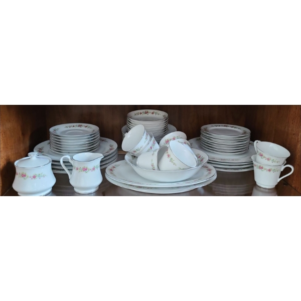 Gorgeous Floral Japanese Bone China Set By Towne House 'Rose Marie' 