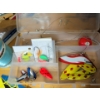 Image 9 : Fisherman's Must Haves -  Fat Tackle Box Loaded w/ Vintage Fishing Rod Hunting Knife & More