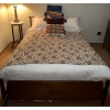 Double Bed Antique Oak Wood 