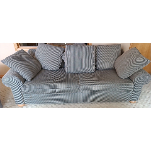 Striped Textile Sofa, Advantage By Skylar Peppler -  90W, 37D, 30T