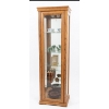 Image 1 : Illuminated Display Cabinet with Glass Shelves and Oak Finish Contents NOT included