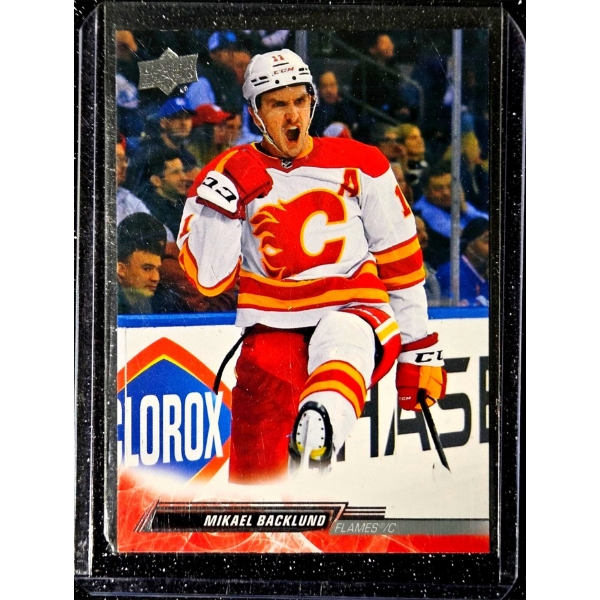 Mikael Backlund - 2022-23 Upper Deck "Series 2" #278 *TRIPLE ERROR CARD*