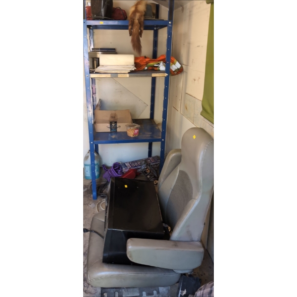 Passenger Seat From International Truck, Blue Shelf NO Contents (28W, 78H), MasterChef Microwave 