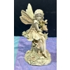 Image 1 : Statue Of a Fairy Sitting On a Log - 16'"H