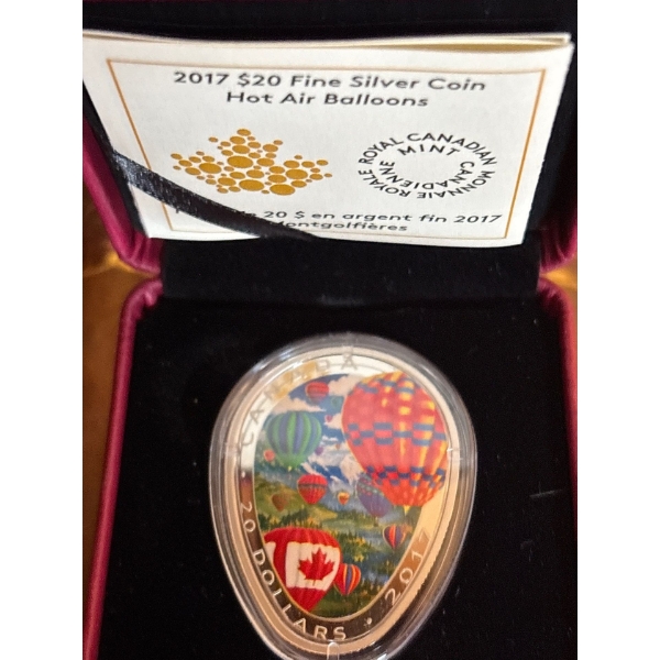 2017 $20 Hot Air Balloon - Pure Silver Coin