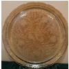 Image 2 : Large Louisa Marigold Carnival Glass Plate & Pedal Bowl w/Metal Stand  Fenton Glass Co.