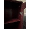 Image 4 : Gorgeous Locking Tall Cabinet w/ Glass Doors, Hinges on Bottom Need TLC - 33W, 17D, 74T 