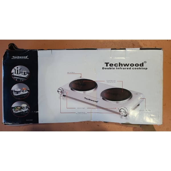Techwood Double Infrared Cooktop Model ES-3201 C, Still in Box