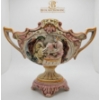 Image 4 :  Vintage Decorative Centerpiece Is A Capodimonte Porcelain Bowl 9''INCHES HEIGHT