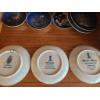 Image 2 : German and Danish Decorative Blue and White Porcelain Plates, Largest 7.5 Inches