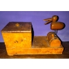 Image 3 : Three Vintage Mechanical Wooden Bird Cigarette Dispensers (1940's Era)