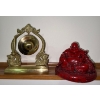 Image 1 : Oriental Brass Gong (8T), w/ Resin Laughing Buddha Figure, Ancient Curios Enterprise 
