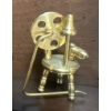 Image 2 : Mini Cut Crystal Tea Set w/ Brass Spinning Jenny & Spice Grinder 2"Tall