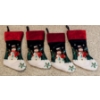 Image 3 : Holiday Gift Vessels - Stockings Of All Sizes w/ Decorative Mantel Hooks 