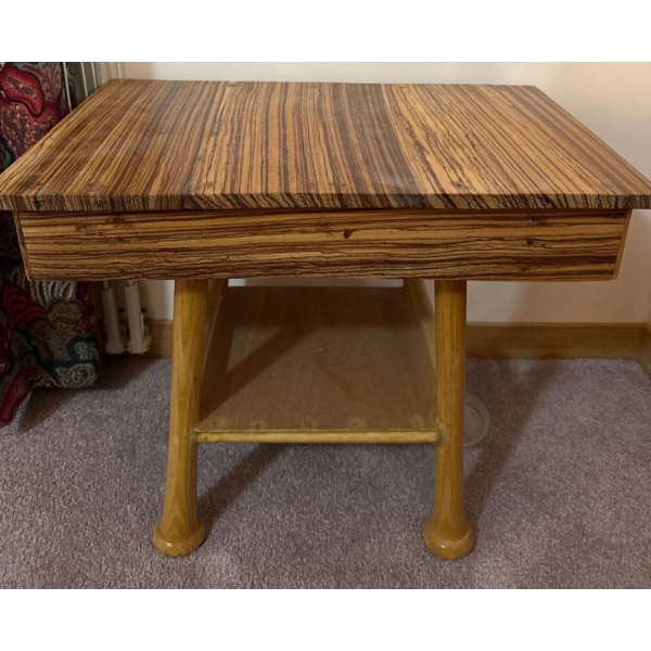 Small Table Made Of Baseball Bat Legs