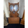 Image 3 : Miniature Cabinet, Owl Mirror, and Antique Jewelry Box with Doors and Drawers