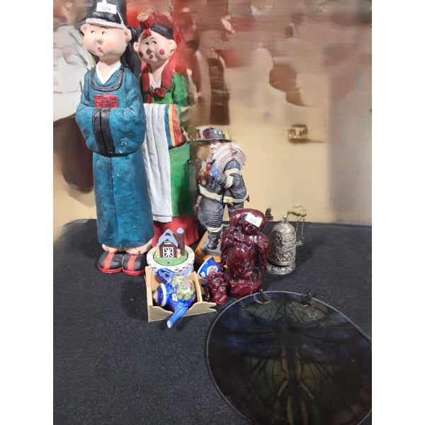 Figurines Includes: Firefighter "Red Hats of Courage" Number 0461/2600 Asian Man and Woman and More!