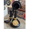 Image 1 : Vintage-Style Candlestick Telephone with a Push-Button Dial
