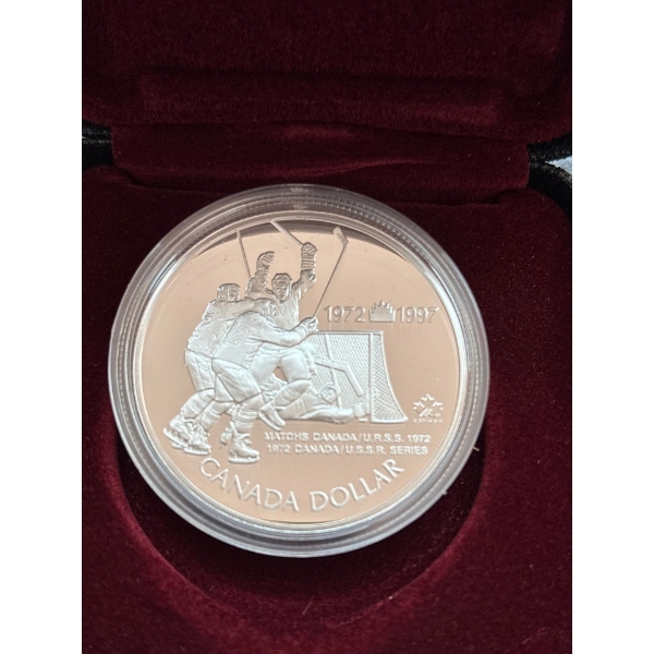 1997 $1 The 1972 Canada/Russia Hockey Series, 25th Anniversary - Sterling Silver Dollar Proof
TECHNI
