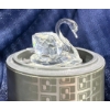 Image 2 : Swarovski Crystal Pair of Swans 2H & 1.5H with Original Box