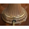 Image 5 : Vintage Brass Finish Candlestick Table Lamps w/ Fabric Shades (Tested)