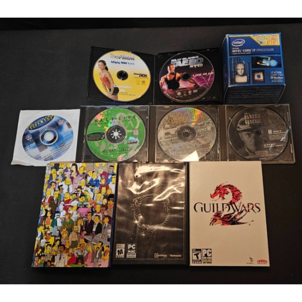 PC Games, DVDs, and Intel Stock Cooler Lot