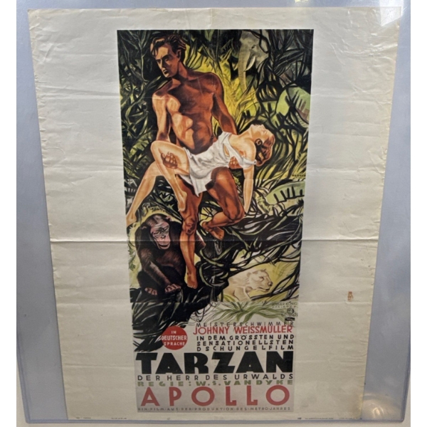 Tarzan Apollo starring Johnny Weissmuller Movie Poster 19Wx25H