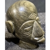 Image 8 : Hand Carved Yellow Marble Bookends & Black Obsidian Aztec Sculptures 