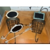 Image 3 : Decorative Metal Wall Baskets and Rack