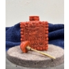 Image 2 : Square Carved Snuff Bottle with Spoon 3H