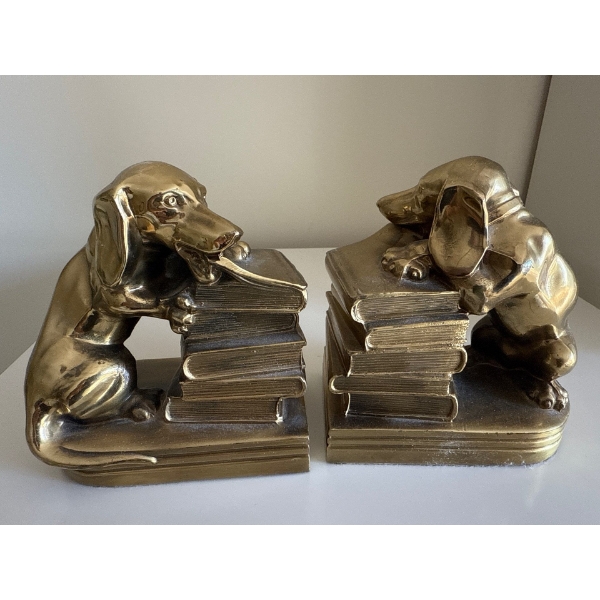 Dachund Brass Bookends