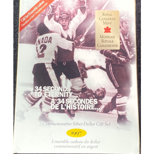 1997 Canadian 1972 Canada/Russia Hockey Series Proof Sterling Silver Dollar