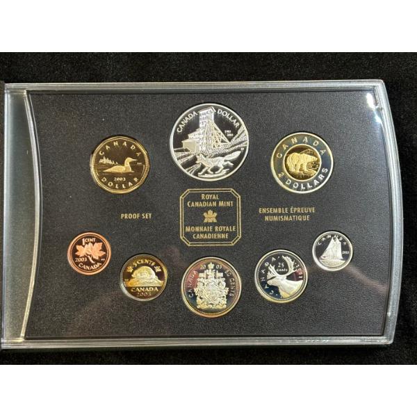 -2003 Silver Proof Set - Loon / Cobalt / Bear 66.46g