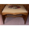 Image 1 : Handmade Needle Point Embroidered Sewing Stool 24"x 19"x 21"tall