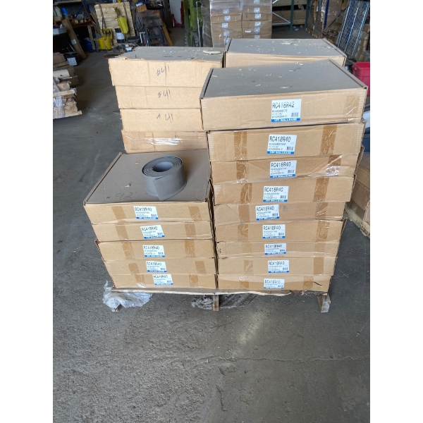 VPI Wall Base Cordite Rolls, RC418R42, 4 in x 1/8 in x 120 ft, Pallet of Boxes
