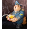 Image 3 : Vintage 3D Resin Animated Police Cop w/ Assorted License Plates & Decantor