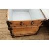 Image 7 : Vintage Wood and Black Metal Trunk, Lock Needs Replacing - 26"H x 36"W x 22"D