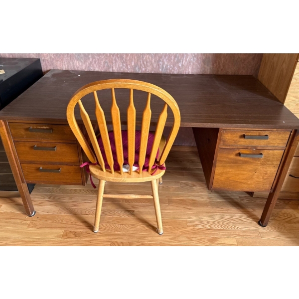 Wooden Desk w/ Chair - Desk is 60W, 30D, 29T 