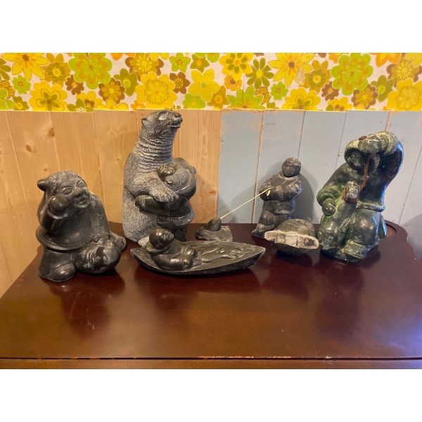 Collection of Inuit Soapstone Carvings