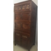 Image 2 : 1900s Chinese Red & Black Lacquered 4 Trunk Drop Front Curio Cabinet 30x20x68