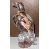 Image 6 : Baccarat Crystal Falcon 10'Tall w/ Kaiser Bisque Rectangular Vase & Pewter Eagle In Flight 