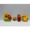 Image 1 : Chalk Animals, Elephant, Bear in Red Overalls, Yellow Owls, Red Bird