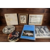 Image 1 : Curated Collection of Decorative Plate, Books, and Framed Items