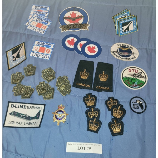 Military Badges and Pins Including Canadian RAF Insignia