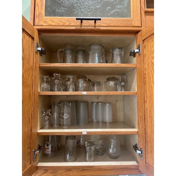 Amazing Assortment of Glass Wear To Hold All Those Great Refreshments . 38 Pieces 