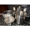 Image 1 : XL Culinary Stock Pots w/ Colander Lids & The Ability To Cook For Larger Capacities