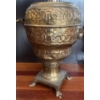 Image 5 : Large Antique Brass Russian Samovar, Intricate Detailing, Missing One Piece - 28T 