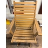 Image 2 : Wooden Slat-Back Glider Chair with Rocking Mechanism